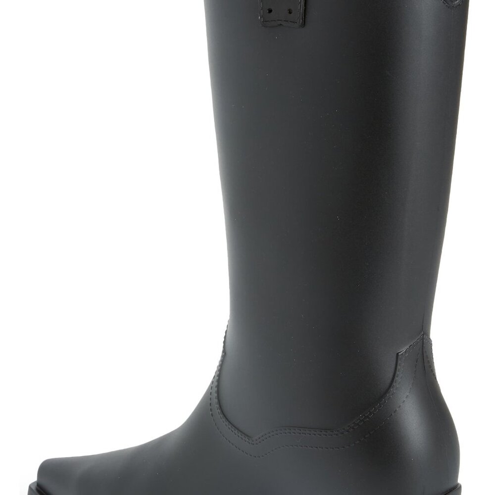 NWOB/NWT Jeffrey Campbell THUNDRSTRM Matte Black Rubber Cowboy Rain Boots Size 8 - Picture 6 of 6